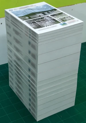 งานเข้าเล่มพับครึ่งทากาว เล่ม A3 พับเป็น A4